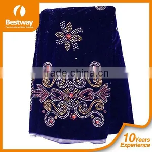 Fashion Wholesale Price African Velvet Lace,embroidered Velvet Fabric,evening Dresses Models Velvet thumbnail-1