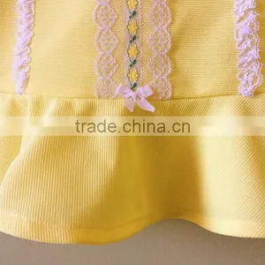 Hot Selling Sleeveless Lace Trim Knitted Cotton One Piece Casual New Model Child Girl Dress thumbnail-4