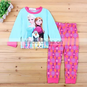 High Quality New Fashion Baby Clothes Wholesale Cotton Pajamas Printing for Girls Custom Kids Sleepwear thumbnail-1