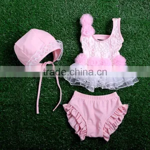 Fashion Three Piece Swimming Wear Girl Bathing Suit for Summer Bikini Girl Swimming Suit Girl Bath Dresses thumbnail-1