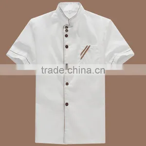 2016 Summer Kitchen Chef Jacket Uniforms Short Sleeve Hotel Cook Clothes Food Services Coats Work Hotel Uniform thumbnail-1