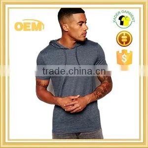 Short Sleeve Men's t Shirt With Hood, Body Fit t Shirts From Garment Factory thumbnail-1