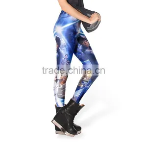 2017 Dry Fit Colorful Yoga Pants Compression Running Tights Leggings for Women thumbnail-5