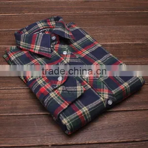 Womens Plain Lined Plaid Flannel Shirt thumbnail-3