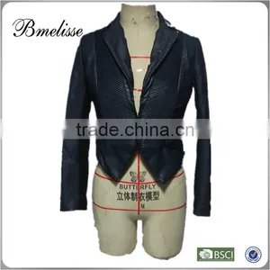 2015 PU Leather Biker Jacket for Women thumbnail-1