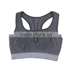 2014 New Style Breathable and Light Seamless Knitting Seamless Sexy Sport Bra thumbnail-1