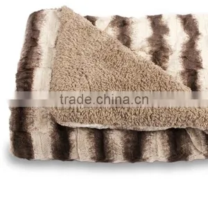 Luxury Australian Style Pashmina Long Brush Fleece Flannel Blankets thumbnail-1