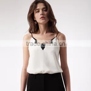 V Neck Fashion Casual Summer Woman Blouse Wholesale Tank Top thumbnail-2