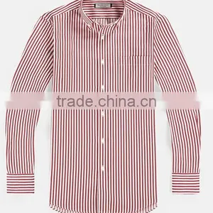 Men Fashion Designer Shirts Delicate Vertical Stripes Shirt Men thumbnail-1