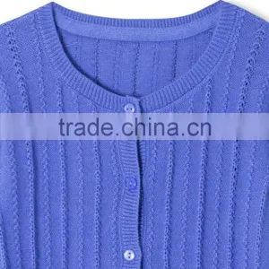 Cable Pattern Cardigan Baby Girl Sweater Design With Buttons thumbnail-3