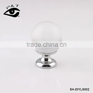 30MM White Round Crystal Ball Door Handle thumbnail-1