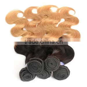 2017 Factory Price With Top Quality Sew in Human Hair Weave Ombre Hair , Peruvian Hair thumbnail-3