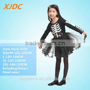 Fancy Style Devil Red Color Dress Kids Vampire Dress for Halloween thumbnail-6