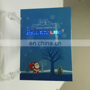 Wholesale Handmade Custom Musical Bulk Christmas Greeting Card With Led Light thumbnail-1