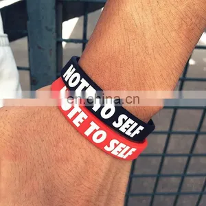 Promotional Logo Printing Siliconen Rubber Bracelet Band thumbnail-1