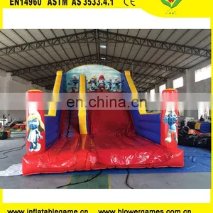 Inflatable Smurfs Dry Slide on Promotion and Available 8x5x7m thumbnail-2