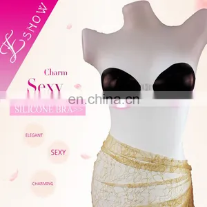 ES6601 China Wholesale Supplier Backless Push up Sexy Black Silicone Bra for Women thumbnail-1
