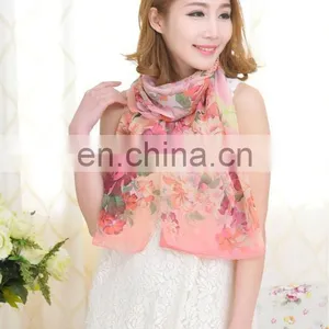 Popular Summer Scarf Fashion Style Chiffon Sillk Scarf thumbnail-1