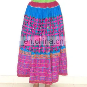 Banjara Skirt - Cotton OLD Work Skirt Tribal Ethnic Skirt - Gypsy Kutch Embroidered Skirt Rabari Embroidered Skirt Wrap Lehenga thumbnail-3