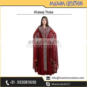 Fancy Evening Wear Caftan For Arabian Ladies With Simple Elegant Embroidery Design 6585 thumbnail-3