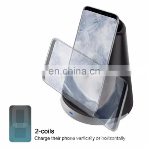 New Anti-slip Silicon Fast Wireless Charging Holder Stand With Pen Container thumbnail-3