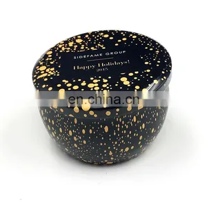 Wholesale Round Ball Shape Metal Scented Travel Candle Tin thumbnail-6
