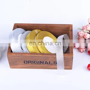 AL0010 Gift Cake Box Package Ribbon In Silver Gold MOQ 50 Rolls thumbnail-3