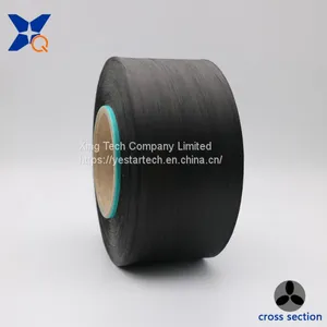 Black Conductive Carbon Inside Polyester Fiber Filaments ESD Gloves Yarn 150D/36F for Anti-Static Fabric-XT11359 thumbnail-3