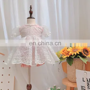 Baby Girl Clothes Spanish Dress Lace Print Stitching Princess Dress for Girls Birthday Party Vestidos thumbnail-4