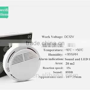 Security and Stability Photoelectric Wireless Smoke Detector for Fire Alarm Sensor Cordless New Home Sensor thumbnail-2