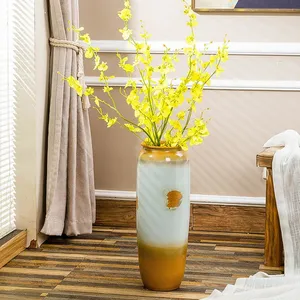 Jingdezhen American Countryside Style Glaze Ceramic Vase For Dry Flower Artificial Flower Decor thumbnail-3