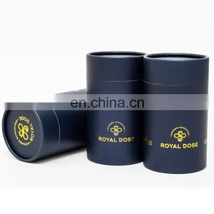 Customized Honey Jars Kraft Paper Tube Cardboard Tube Cylinder Boxes With Hot Foil Stamping thumbnail-1