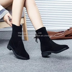 New Thin Thin Shoes Martin Boots Women Wild Spring and Autumn Single Boots Thin British Style Short Boots thumbnail-1