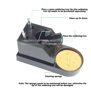 CXG Stand for Soldering Iron With Tip Cleaner Brass Wire and Sponge Soldering Stand Soldering Bracket L009 thumbnail-4