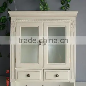 White Color Wooden Wall Cabinet/shelf / Wooden Living Room Furniture thumbnail-2
