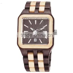 Sandal Wood Men Work Luxury Watch With Calendar thumbnail-2