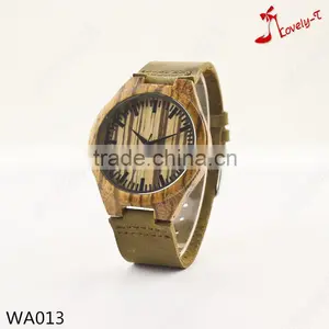Japanese Movement Zebra Wood Watch Wrist Watches thumbnail-1