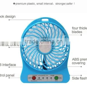 Mini Polychrome Rechargeable Portable USB Desk Cooling Fans thumbnail-2