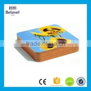 Wholesale Souvenir Cork Mat Printing Custom Square Mdf Coaster thumbnail-6