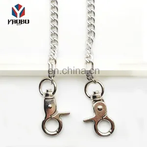 Professional China Manufacturer Metal Pocket Wallet Chain Trigger Snap Key Ring Keychain thumbnail-2