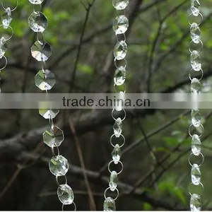 K9 Crystal Clear Star Bead Garland Beaded DIY Curtain Clear Octagon Beaded Strand thumbnail-1
