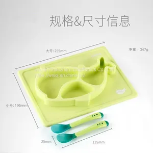 Suction Dinner Plate Baby Practical Silicone Plate Set by Weiqi Factory thumbnail-2