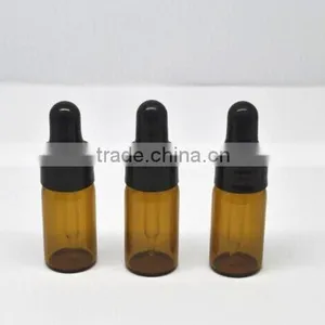 Mini Brown Glass Vial With Plastic Dropper Closure 2ml thumbnail-1