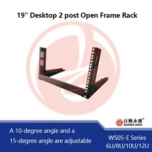 Factory OEM WS05-E 6U/8U/10U/12U 19inch Desktop Open Frame Network Rack Factory Manufacturing for Network Equipment AV Rack thumbnail-1