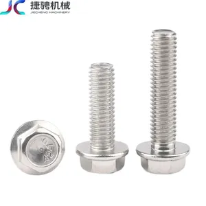 304 Stainless Steel Flange Bolts GB5787/GB5789 Hexagonal Flange Knurled Bolts thumbnail-2