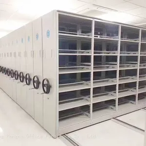 Manual Mobile Shelving | Rolling File Storage System on Tracks thumbnail-3