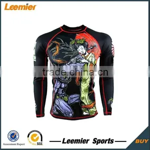 Adult's High Quality 100% Polyester Dry Fit Fabric Rash Guard thumbnail-1