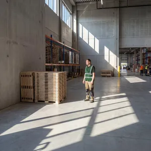 Standard / Non-Standard Molded Wood Pallets Dynamic Load 3 Tons Exempt From Export Quarantine thumbnail-3