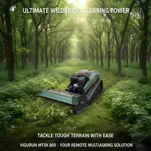 Vigorun MTSK800 Flail Mower Robot, Working Degree 40° Remote Control Mower and Trimmer Head for Farm & Agriculture thumbnail-1