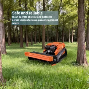 Vigorun Crawler Euro5 Gasoline Engine Electric Start Remote Control Distance 200Mm Radio Controlled Flail Mower thumbnail-5